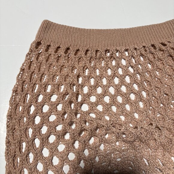 NWOT SHEIN Crochet Tan/ Cream Skirt Cover Up - Picture 2 of 4